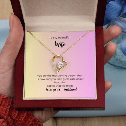 My Lovely Wife, Heart shape necklace, for special day to loved one - Lulu & Co