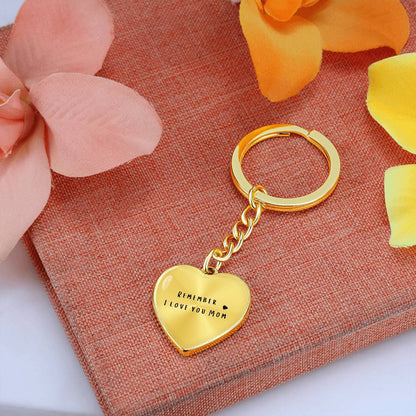 Remember I Love You Heart Keychain , gift for mom , christmas gift, mothers day gift - Lulu & Co