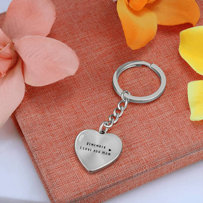 Remember I Love You Heart Keychain , gift for mom , christmas gift, mothers day gift - Lulu & Co